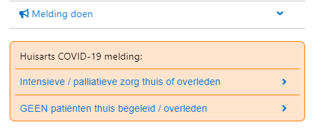 Huisarts Covid-19 melding